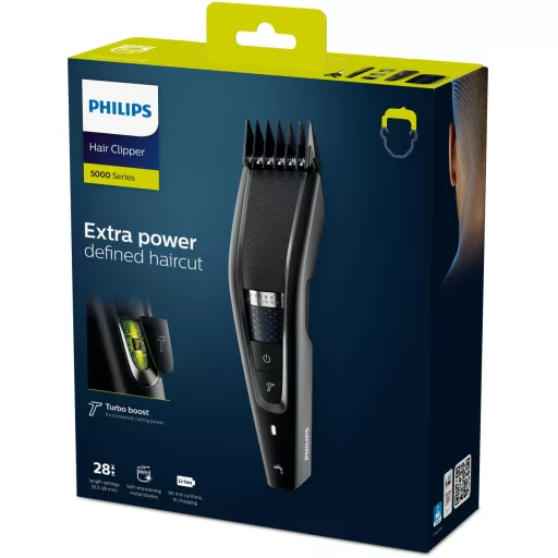 Philips 5000 series HC5632/15 szakáll/hajnyíró Fekete 28 Lítium-ion (Li-ion)