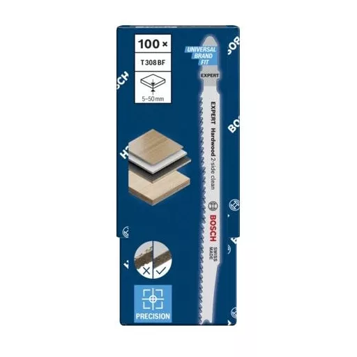 Bosch 2 608 900 546 lombfűrész, kanyarítófűrész és szablyafűrész lap Lombfűrész penge Bimetál 100 db