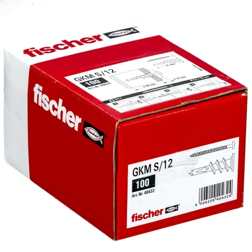 Fischer GKM 12 100 db Csavar és tipli készlet 31 mm