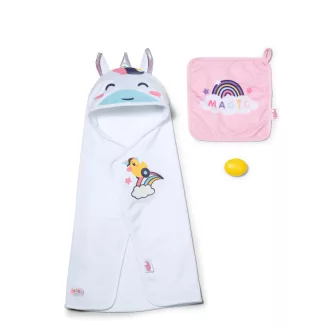 BABY born Hooded Towel Set Játékbaba fürdő készlet