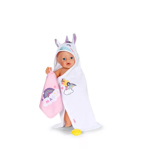 BABY born Hooded Towel Set Játékbaba fürdő készlet