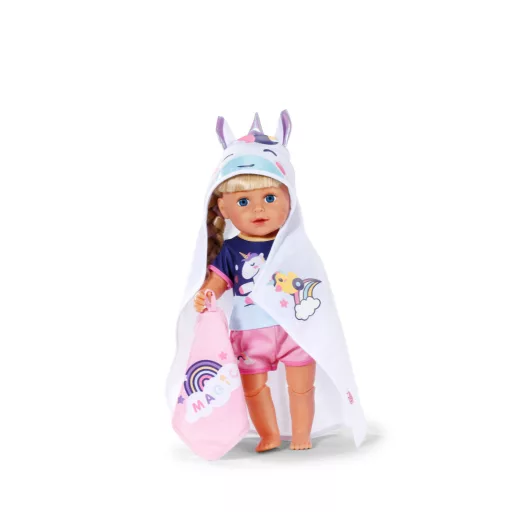 BABY born Hooded Towel Set Játékbaba fürdő készlet
