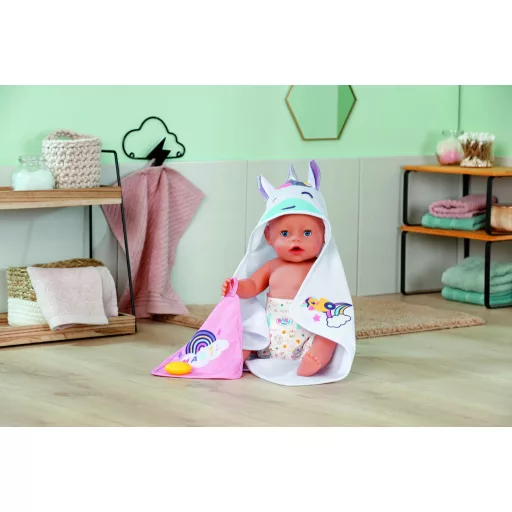 BABY born Hooded Towel Set Játékbaba fürdő készlet