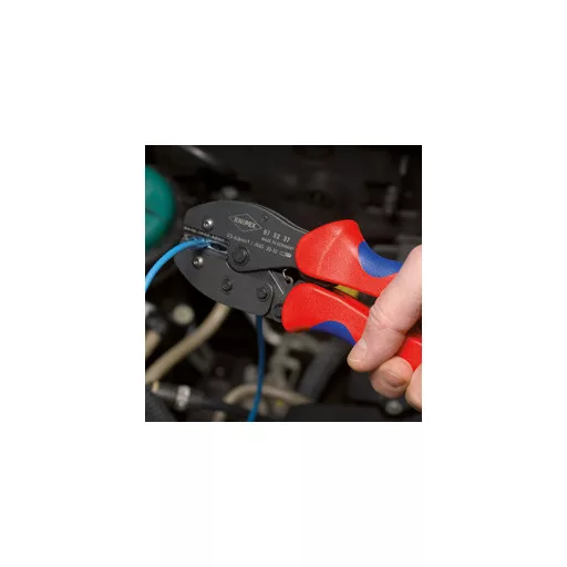 Knipex PreciForce Krimpelőfogó Fekete, Kék, Vörös