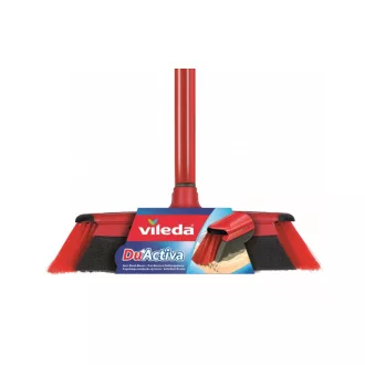   Vileda 143703 seprű Beltéri Puha/Kemény sörte Polietilén-tereftalát (PET), Gumi Fekete, Szürke, Vörös