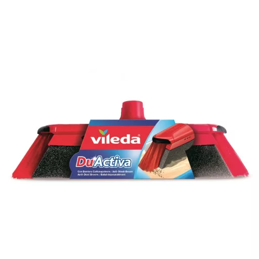 Vileda 143703 seprű Beltéri Puha/Kemény sörte Polietilén-tereftalát (PET), Gumi Fekete, Szürke, Vörös