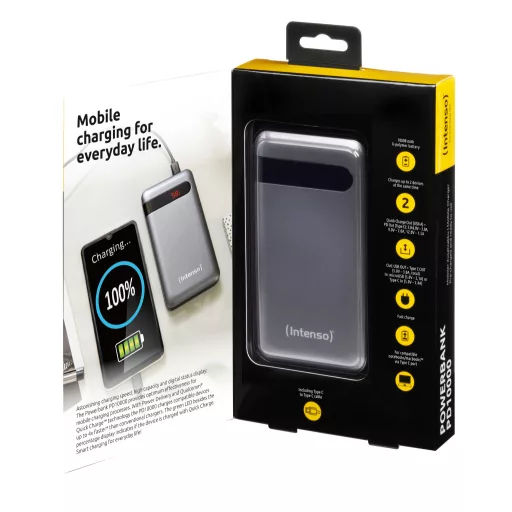 Intenso PD10000 Lítium-polimer (LiPo) 10000 mAh Antracit