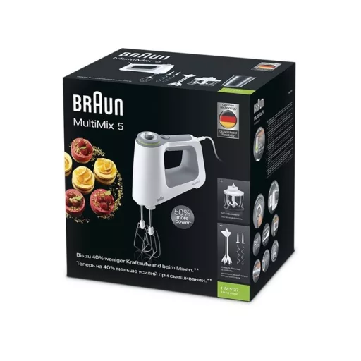 Braun MultiMix 5 HM 5137 Kézi mixer 750 W Szürke, Fehér