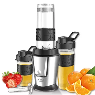   Adler AD 4081 turmixgép 0,57 L Sport turmixgép 800 W Fekete, Rozsdamentes acél, Áttetsző