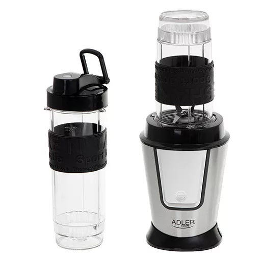 Adler AD 4081 turmixgép 0,57 L Sport turmixgép 800 W Fekete, Rozsdamentes acél, Áttetsző