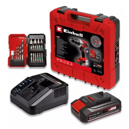 Einhell TE-CD 18/2 Li-i+22 1250 RPM 1,14 kg Fekete, Vörös