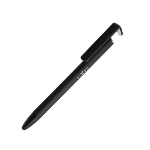 Fixed | Pen With Stylus and Stand | 3 in 1 | Pencil | Stylus for capacitive displays; Stand for phones and tablets | Black