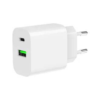   Gembird TA-UC-PDQC20-01-W mobiltelefon töltő Univerzális Fehér Váltakozó áram Gyorstöltés Beltéri