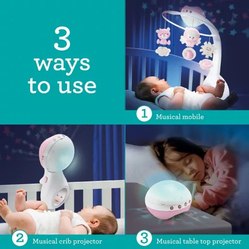 Infantino Music box 3in1 Powder pink