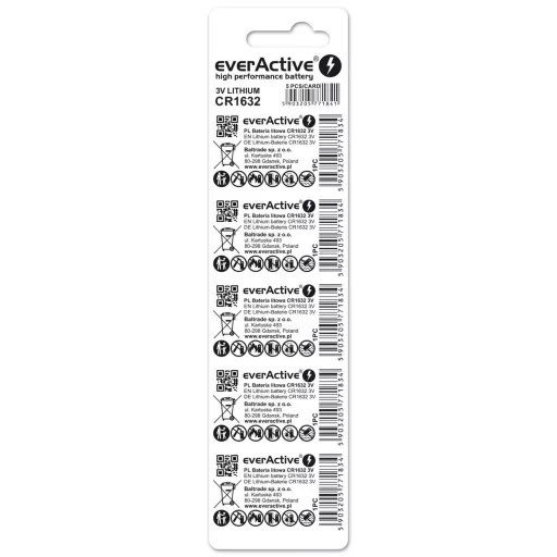 Everactive CR16325BL háztartási elem Egyszer használatos elem CR1632 Lítium