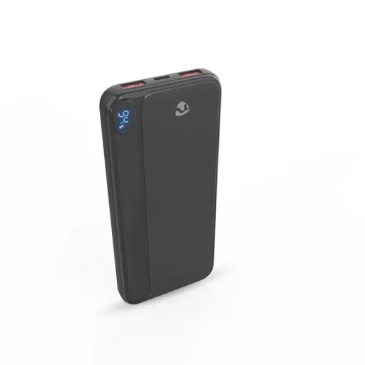 Nedis PBKPD20W125BK powerbank, hordozható külső akkumulátor, power bank 10000mAh, 1,5 / 1,67 / 2,0 / 2,22 / 3,0 A