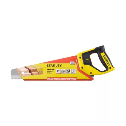 Stanley 2-15-281 fűrész 38 cm Fekete, Rozsdamentes acél, Sárga