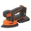 Black & Decker BDCDS18N hordozható csiszoló Finomcsiszoló 12000 RPM Fekete, Narancssárga