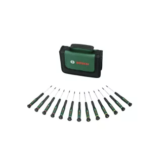 Präzisions-Schraubendreher Set, 13 teilig (grün/schwarz)
