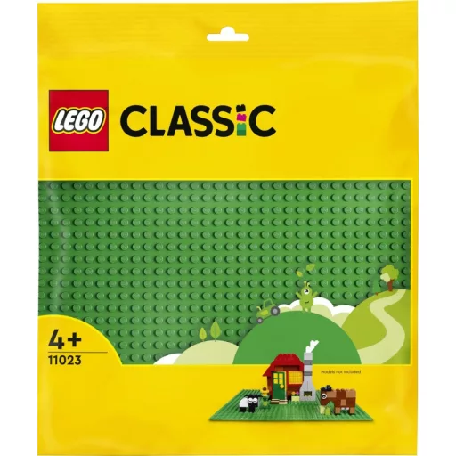 11023 Classic Grüne Bauplatte (grün, Quadratische Grundplatte mit 32x32 Noppen)