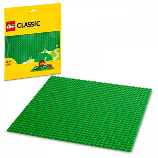 11023 Classic Grüne Bauplatte (grün, Quadratische Grundplatte mit 32x32 Noppen)