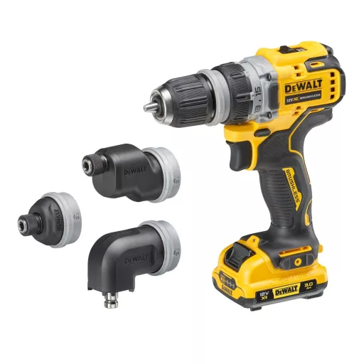 DeWALT DCD703L2T-QW fúrógép 1500 RPM Kulcsnélküli 900 g Fekete, Sárga