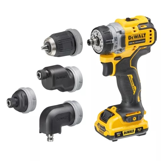 DeWALT DCD703L2T-QW fúrógép 1500 RPM Kulcsnélküli 900 g Fekete, Sárga