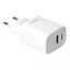 AVAX Hálózati töltő USB-A USB-C 20W, fehér