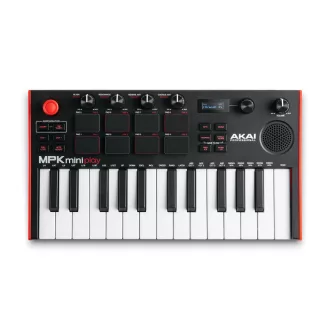   Akai MPK Mini Play Mk3 MIDI billentyűzet 25 kulcsok USB Fekete, Vörös