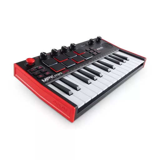 Akai MPK Mini Play Mk3 MIDI billentyűzet 25 kulcsok USB Fekete, Vörös