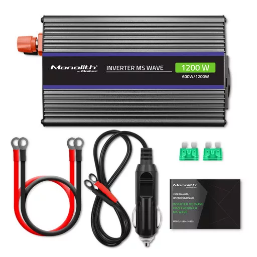 Qoltec Monolith áramátalakító és inverter Auto/Beltéri 600 W Fekete
