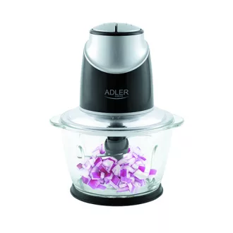  Adler AD 4082 konyhai aprítógép 1,2 L 300 W Fekete, Ezüst