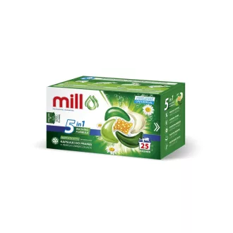   MILL PRO 5k laundry capsules + UNIVERSAL softening beads, 25 pcs (bulk pack of 8)