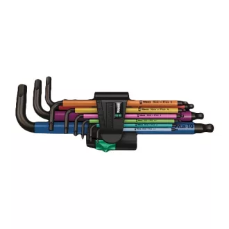   Wera 950 Spkl9 Hex-plus Hex Key Set L alakú imbuszkulcs-készlet Metrikus / angolszász 9 db