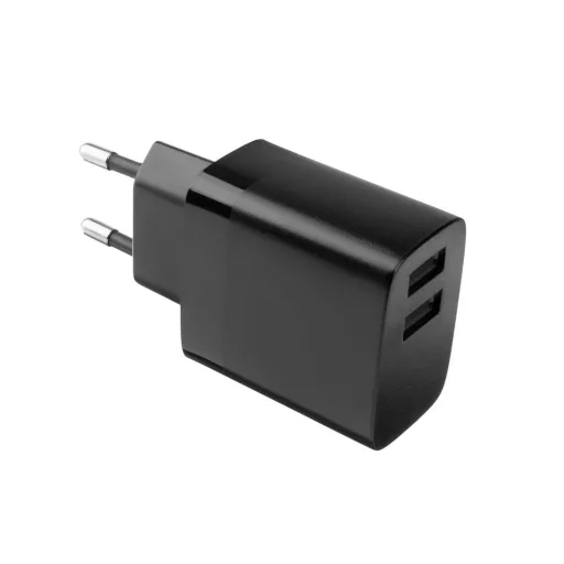 FIXED hálózati töltő 2*USB-A kimenet, 17W, fekete
