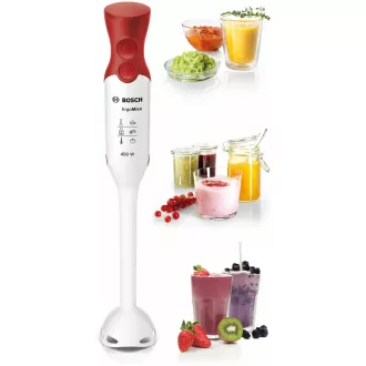   Bosch MSM64010 turmixgép Merülő mixer 450 W Vörös, Fehér