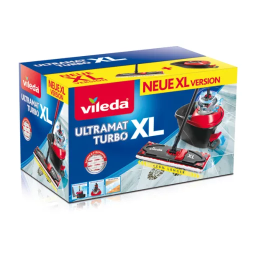 Vileda Ultramat Turbo XL felmosó Száraz és nedves Mikroszál Fekete, Vörös