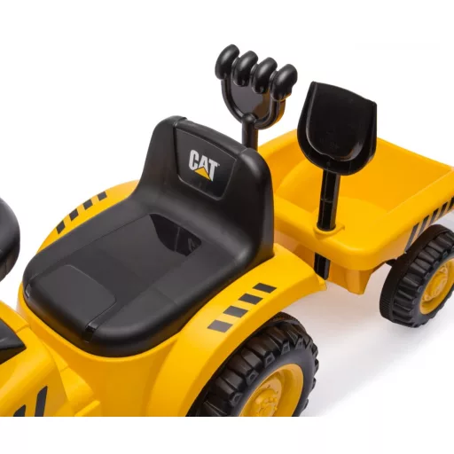 CAT vehicle Tractor with trailer yellow ride-on