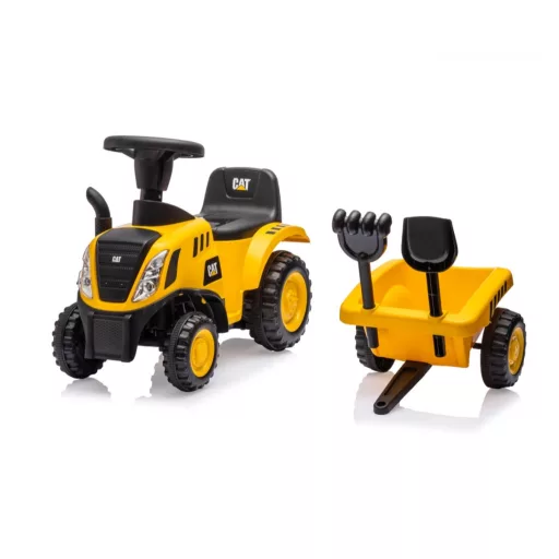 CAT vehicle Tractor with trailer yellow ride-on