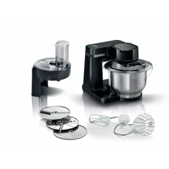   Bosch Serie 2 MUMS2EB01 darálógép 700 W 3,8 L Fekete, Rozsdamentes acél