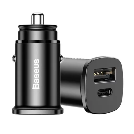 Baseus 6953156281837 mobiltelefon töltő Univerzális Fekete Szivargyújtó Beltéri