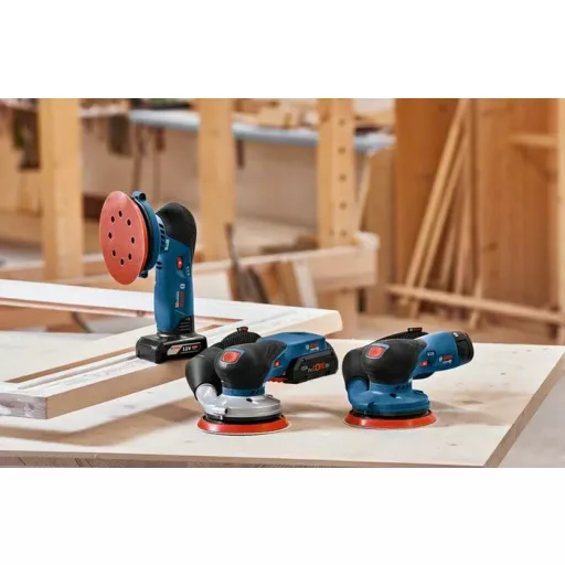 Bosch GEX 18V-125 Professional Excentercsiszoló 10000 RPM 20000 OPM Fekete, Kék, Szürke, Vörös