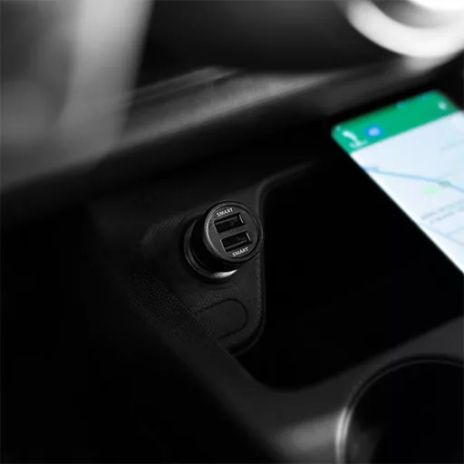 Axagon PWC-5V5 mobiltelefon töltő Mobiltelefon, Okostelefon, Táblagép, Univerzális Fekete Szivargyújtó Gyorstöltés Automatikus