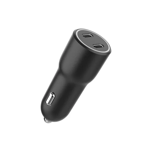 Gembird TA-UC-C2PD40-CAR-01 mobiltelefon töltő Univerzális Fekete Szivargyújtó Gyorstöltés Automatikus