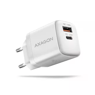   Axagon ACU-PQ20W mobiltelefon töltő Univerzális Fehér Váltakozó áram Gyorstöltés Beltéri