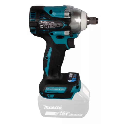 Makita DTW300Z motoros csavarhúzó és ütvecsavarozó 3200 RPM Fekete, Kék