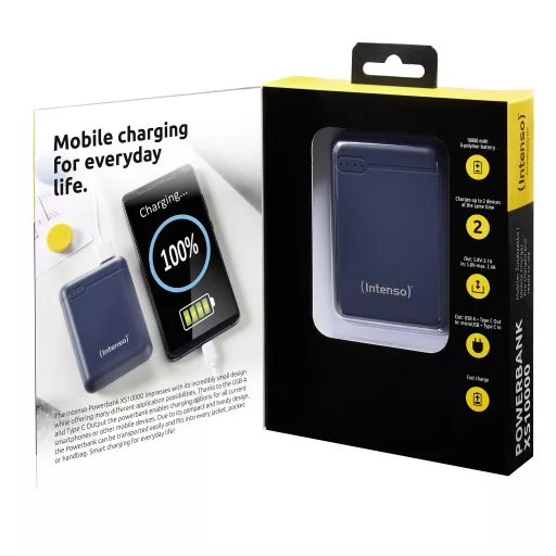 Intenso XS10000 Lítium-polimer (LiPo) 10000 mAh Kék