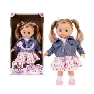 Natalia Doll - 39 cm, speaks Polish, wearing a navy jacket
