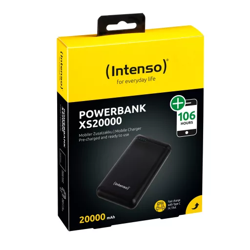 Intenso XS20000 Lítium-polimer (LiPo) 20000 mAh Fekete
