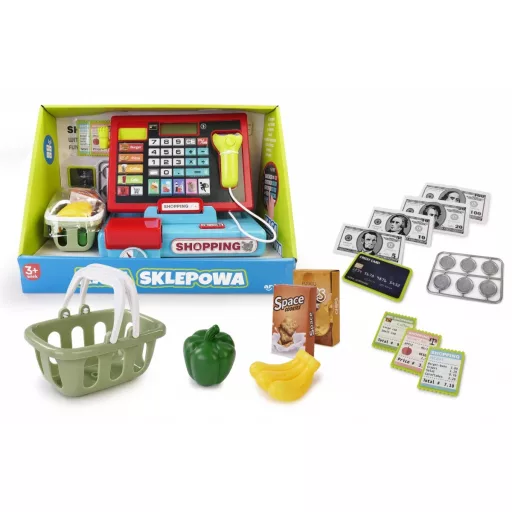 Cash register with scanner and scale